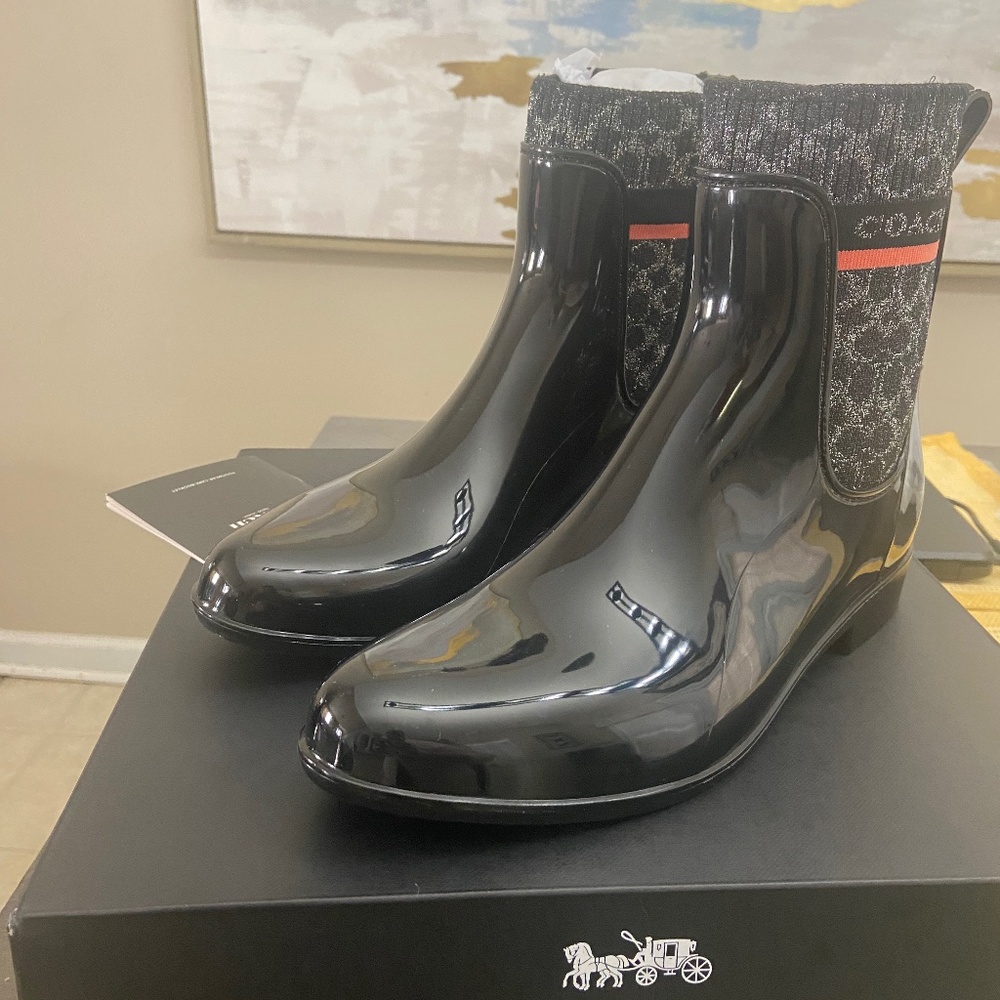 brand new Coach rain boots